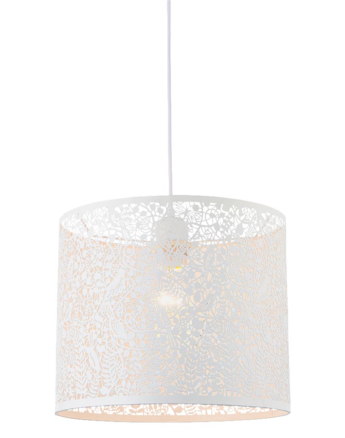 Secret Garden Filigree Steel 30cm Ceiling Pendant Shade Ivory