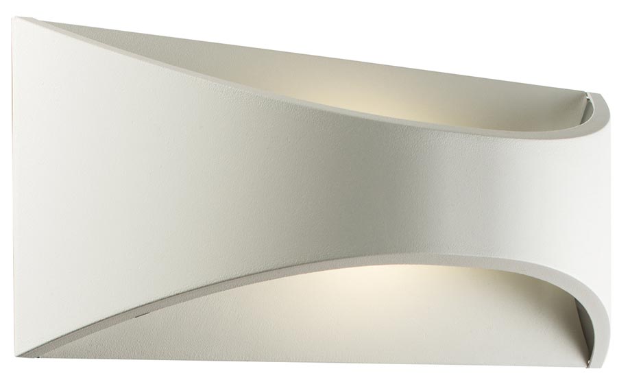 Vulcan White 300mm 12W LED Outdoor Wall Light IP65