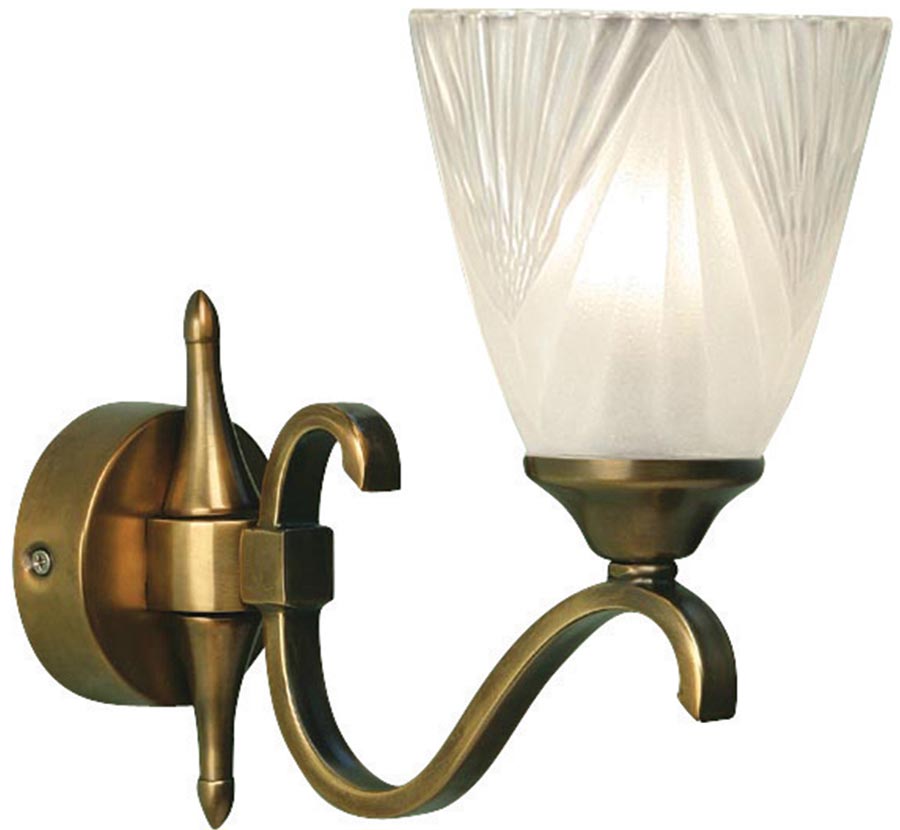Columbia Traditional Single Antique Brass Wall Light
