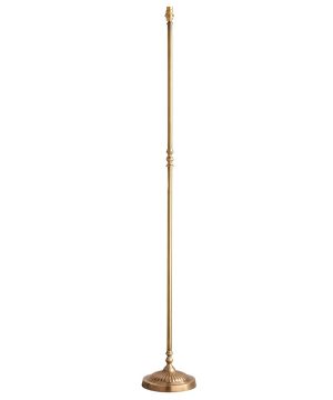 Fitzroy Georgian style solid brass spindle floor lamp base only on white background