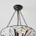 Astoria Tiffany 3 Light Art Deco Style Pendant Uplighter