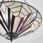 Astoria Tiffany 3 Light Art Deco Style Pendant Uplighter