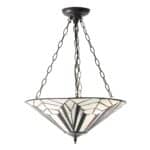 Astoria Tiffany 3 Light Art Deco Style Pendant Uplighter