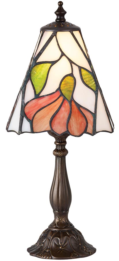 Botanica Small Floral 1 Light Traditional Tiffany Table Lamp