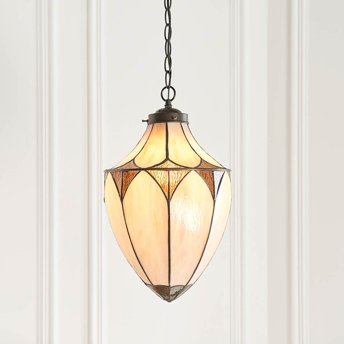 Brooklyn Art Deco Style Large Tiffany Hanging Lantern