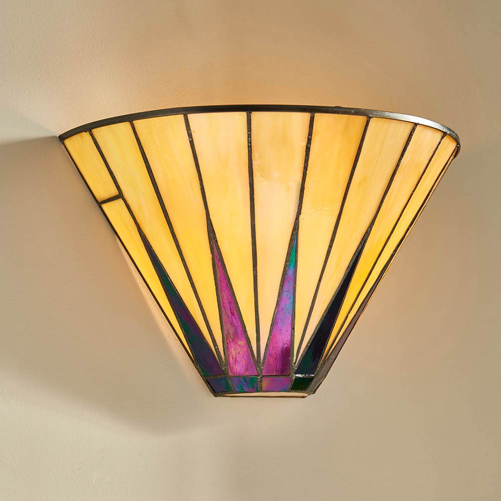 Dark Star Tiffany Wall Light Art Deco Design