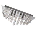 Hanna Square 6 Light Flush Crystal Ceiling Light Chrome