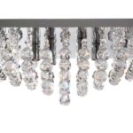 Hanna Square 6 Light Flush Crystal Ceiling Light Chrome
