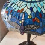 Blue Dragonfly Medium 2 Light 41cm Tiffany Table Lamp
