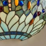 Blue Dragonfly Hand Made Traditional Tiffany Wall Light