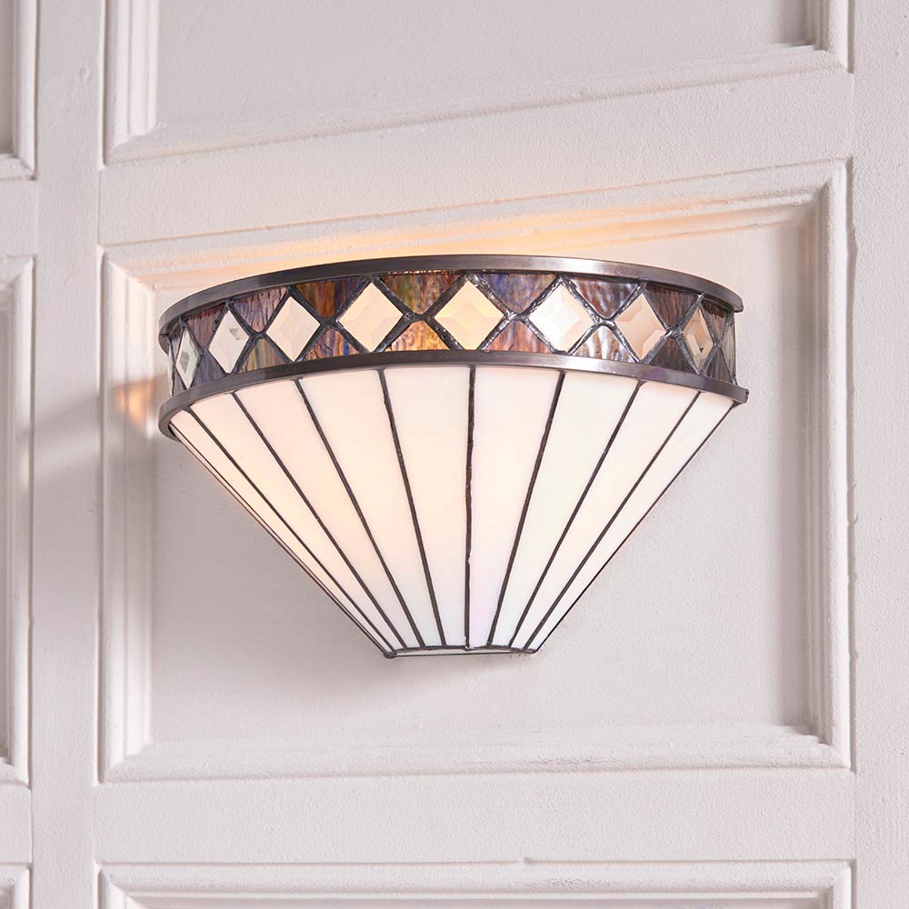 Fargo Art Deco Style Tiffany Wall Light