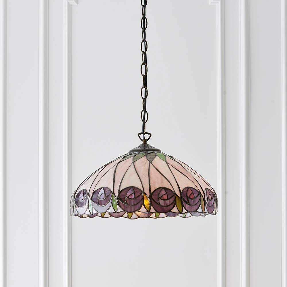 Hutchinson Medium Mackintosh Rose Tiffany Pendant Light