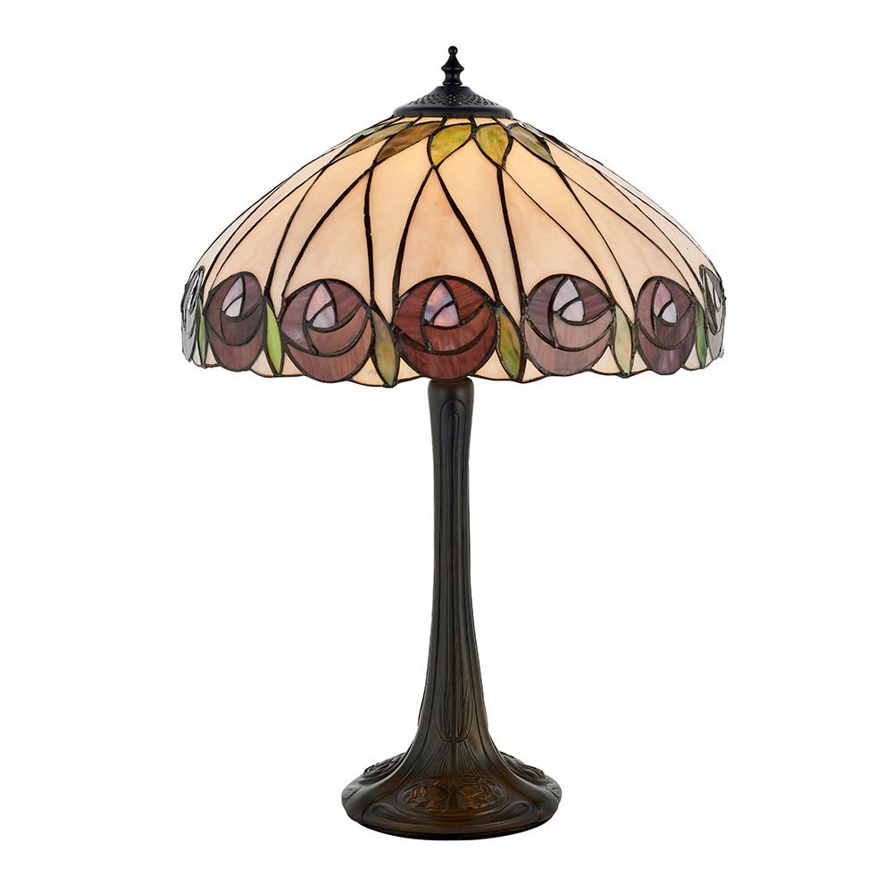 Hutchinson Mackintosh Rose Medium Tiffany Table Lamp