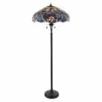 Sullivan Large Floral Tiffany Floor Lamp Standard