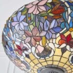 Large Sullivan 3 Lamp Floral Tiffany Pendant Uplighter