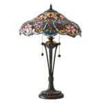 Sullivan Floral Tiffany 2 Light Table Lamp Medium Traditional