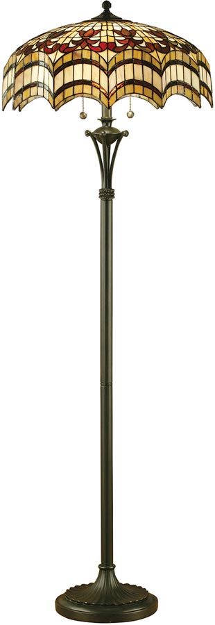 Vesta Feature Tiffany 2 Light Floor Lamp Standard