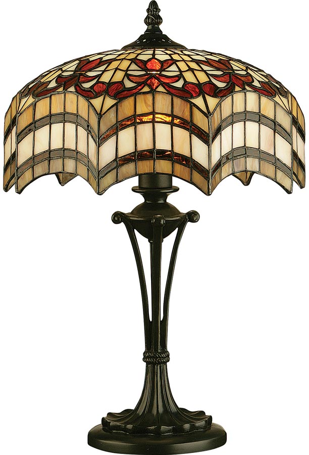 Vesta Small 2 Light Feature Tiffany Table Lamp