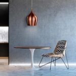 Vibrant 26cm Single Light Ceiling Pendant Copper