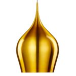 Vibrant 26cm Single Light Ceiling Pendant Gold