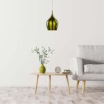 Vibrant 26cm Single Light Ceiling Pendant Green