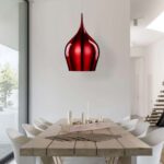 Vibrant 26cm Single Light Ceiling Pendant Red