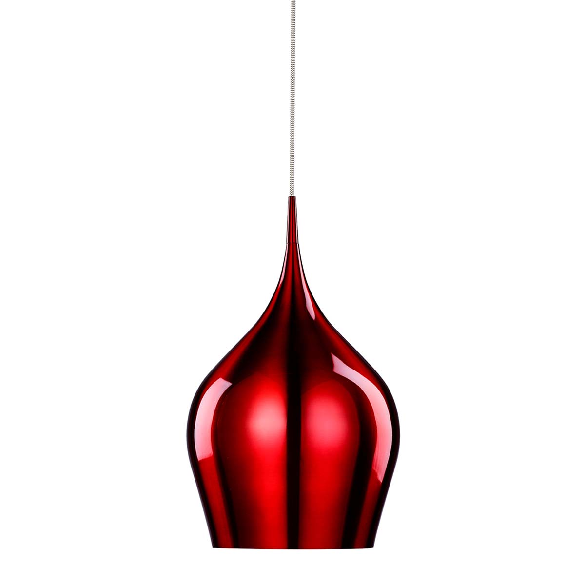 Vibrant 26cm Single Light Ceiling Pendant Red