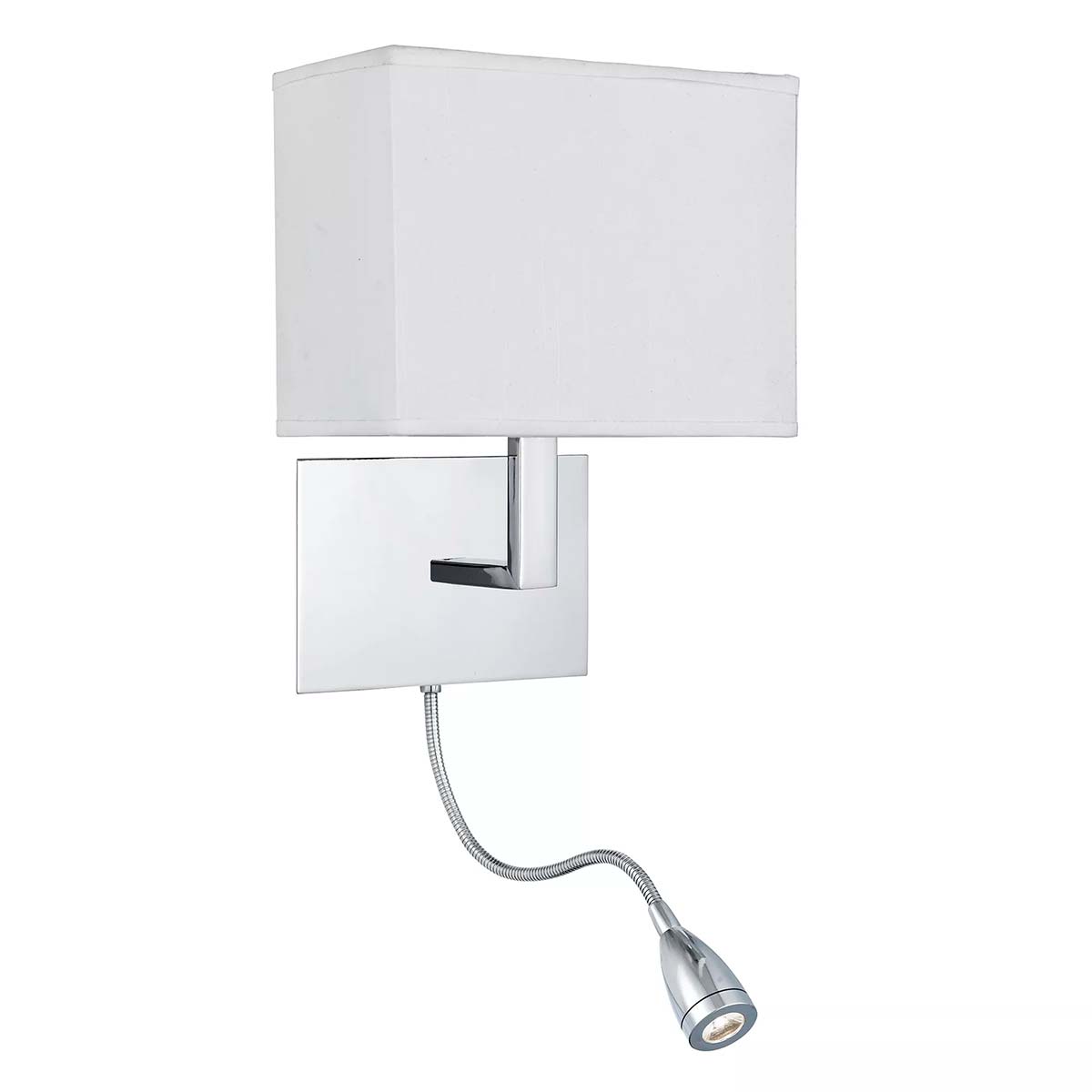 Chrome Bedside Wall Light LED Reading Lamp