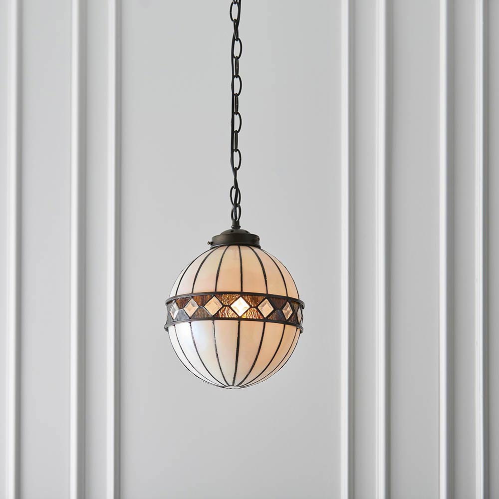 Fargo Small Art Deco Style Tiffany Globe pendant Light