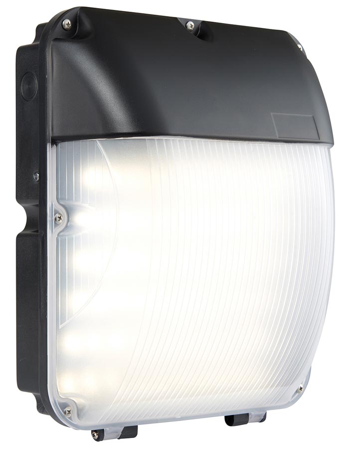 Lucca Matt Black 30w LED Bulkhead With Photocell IP44