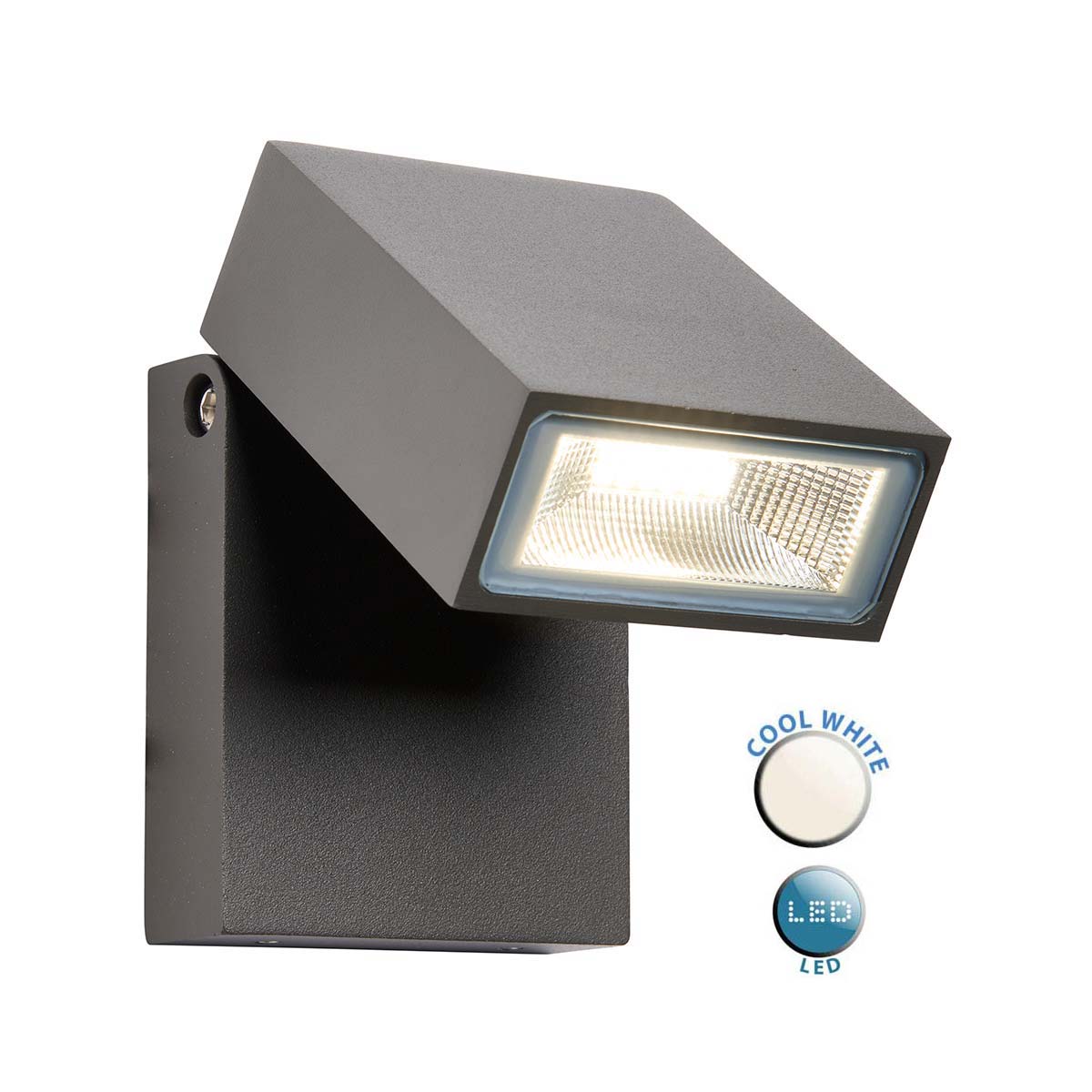 Morti IP44 Adjustable 11w LED Outdoor Wall Light in Anthracite