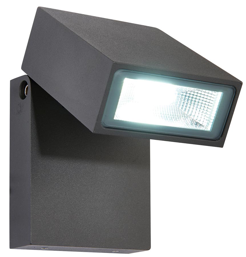 Morti Anthracite Adjstable 10w LED Outdoor Wall Light IP44