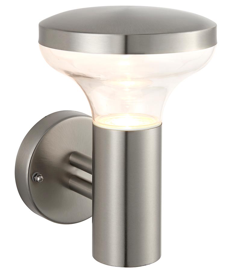 Roko 1 Light Outdoor Wall Light Brushed 316 Stainless Steel IP44