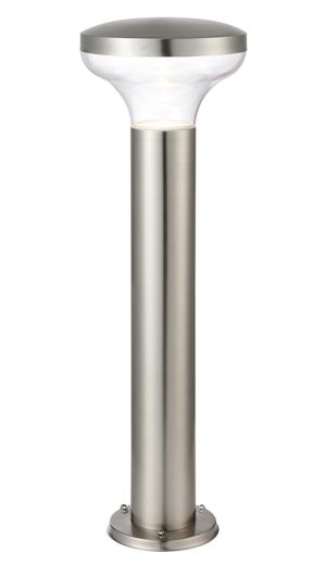 Roko 50cm outdoor post light in brushed 316 stainless steel IP44