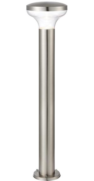 Roko 100cm outdoor bollard in brushed 316 stainless steel IP44