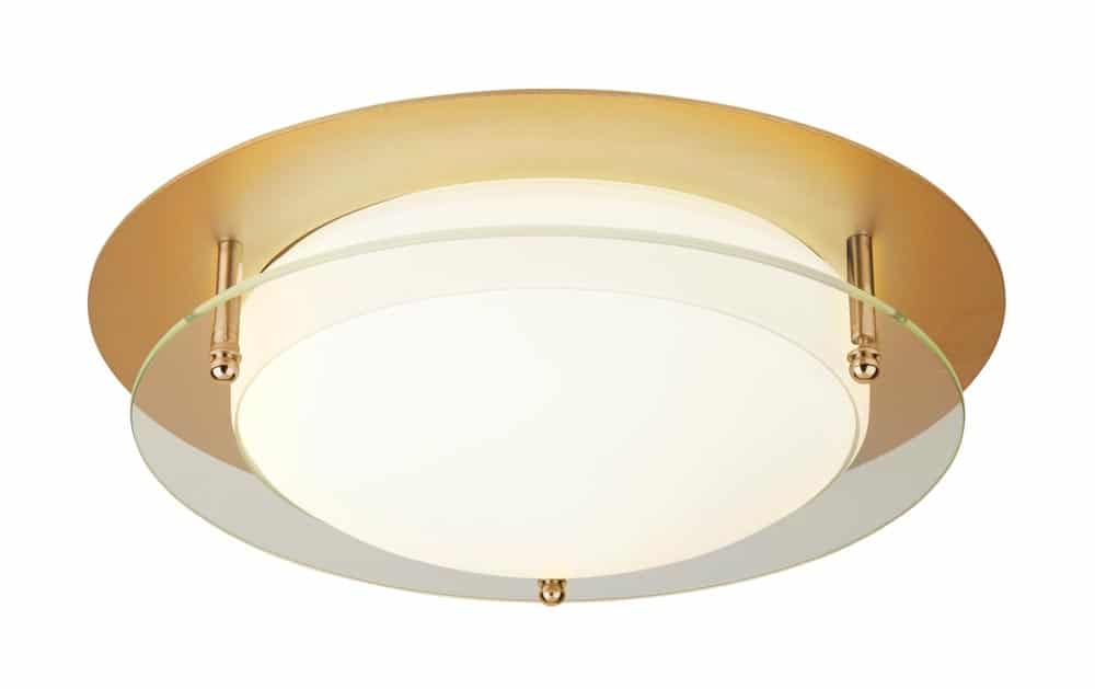 Flush Mount Led 30cm Bathroom Ceiling Light Gold Ip44 6830 30go