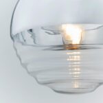 Paloma 1 Light Pendant Polished Chrome Ribbed Glass