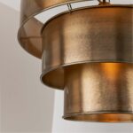 Morad Stunning 3 Tier Pendant Light Antique Brass Plate