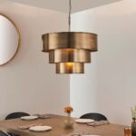 Morad Stunning 3 Tier Pendant Light Antique Brass Plate