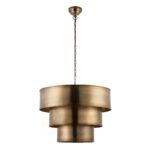 Morad Stunning 3 Tier Pendant Light Antique Brass Plate