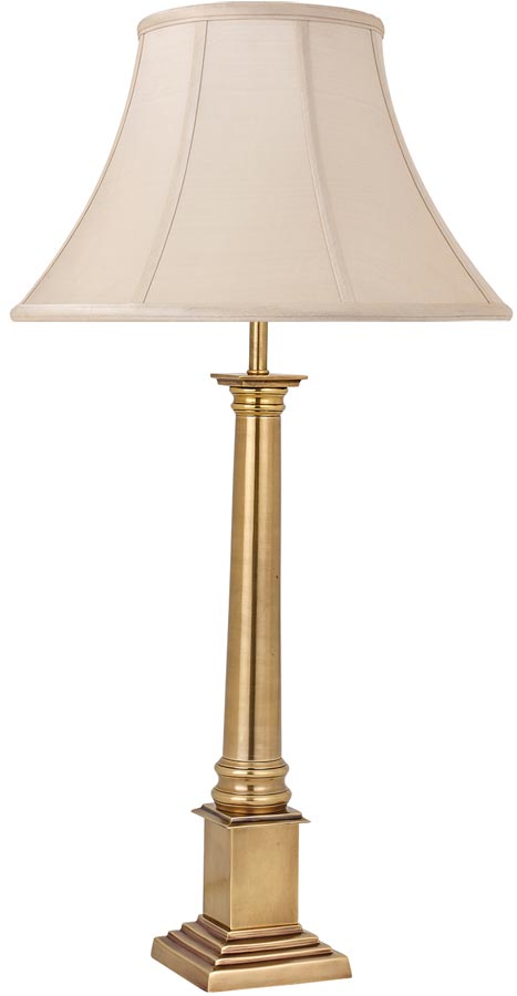 Nelson Traditional Solid Brass Column Medium Table Lamp Base