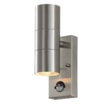 Metro 2 Light Outdoor PIR Wall Light 316L Stainless Steel