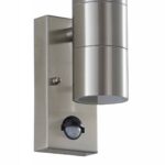 Metro 2 Light Outdoor PIR Wall Light Stainless Steel
