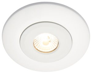 Converse fixed downlight converter for large holes in matt white