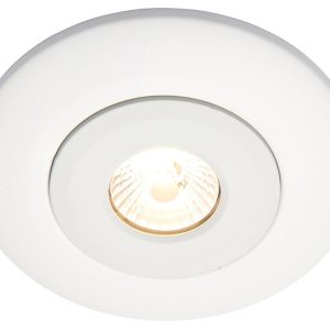 Converse fixed downlight converter for large holes in matt white