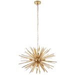 Endon Orta 9 Light Starburst Ceiling Pendant Satin Brass