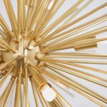 Endon Orta 9 Light Starburst Ceiling Pendant Satin Brass