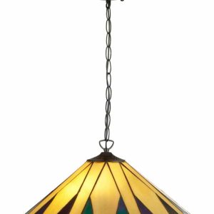 Chaleston 2 light Tiffany pendant ceiling light yellow