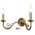 Cottage Handmade Twin Wall Light Solid Brass Tudor Style