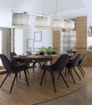 Elise 4 Light Pendant Bar Polished Chrome Crystal Glass